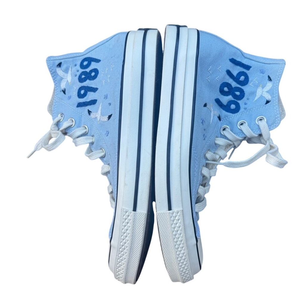 Converse Chuck 70 Women 9 Custom 1989 Taylor Swift Blue Sneakers Excellent